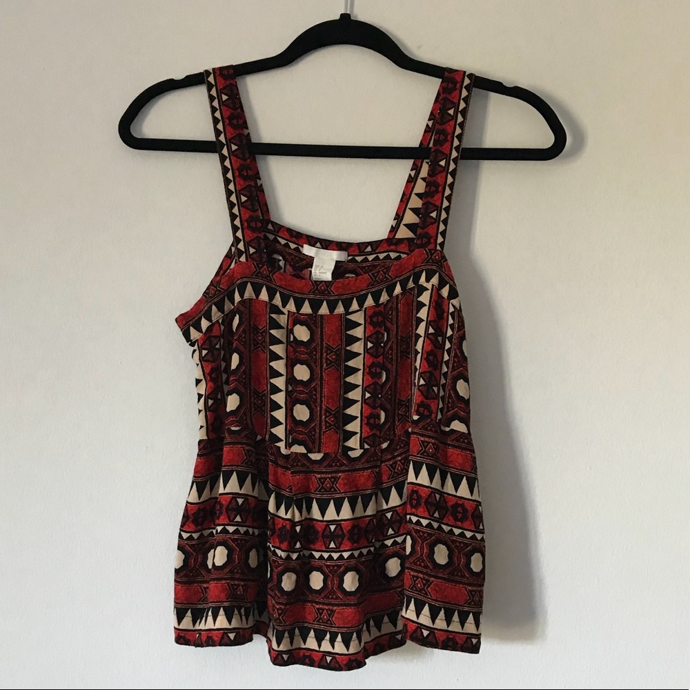 Tribal Print Sleeveless Top - Forever 21 - Small